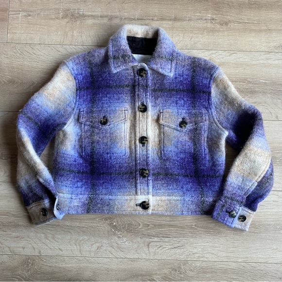 Wilfred Aritzia Autumn shirt jacket violet mohair - Picture 6 of 12